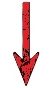 A bold red downward-pointing arrow.